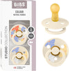 Pacifiers - Studio Collection | Natural Rubber Baby Pacifier | Set of 2 Bpa-Free Soothers | Made in Denmark | Morning Bloom Latex - Ivory Mix | Size 6 to 18 Months
