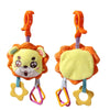 OOTDTY Crochet Elk Bunny Rattle Toys Wooden Baby Pram Clip Baby Gym Stroller Hanging Pendant Newborn Crib Mobile Rattle Toys