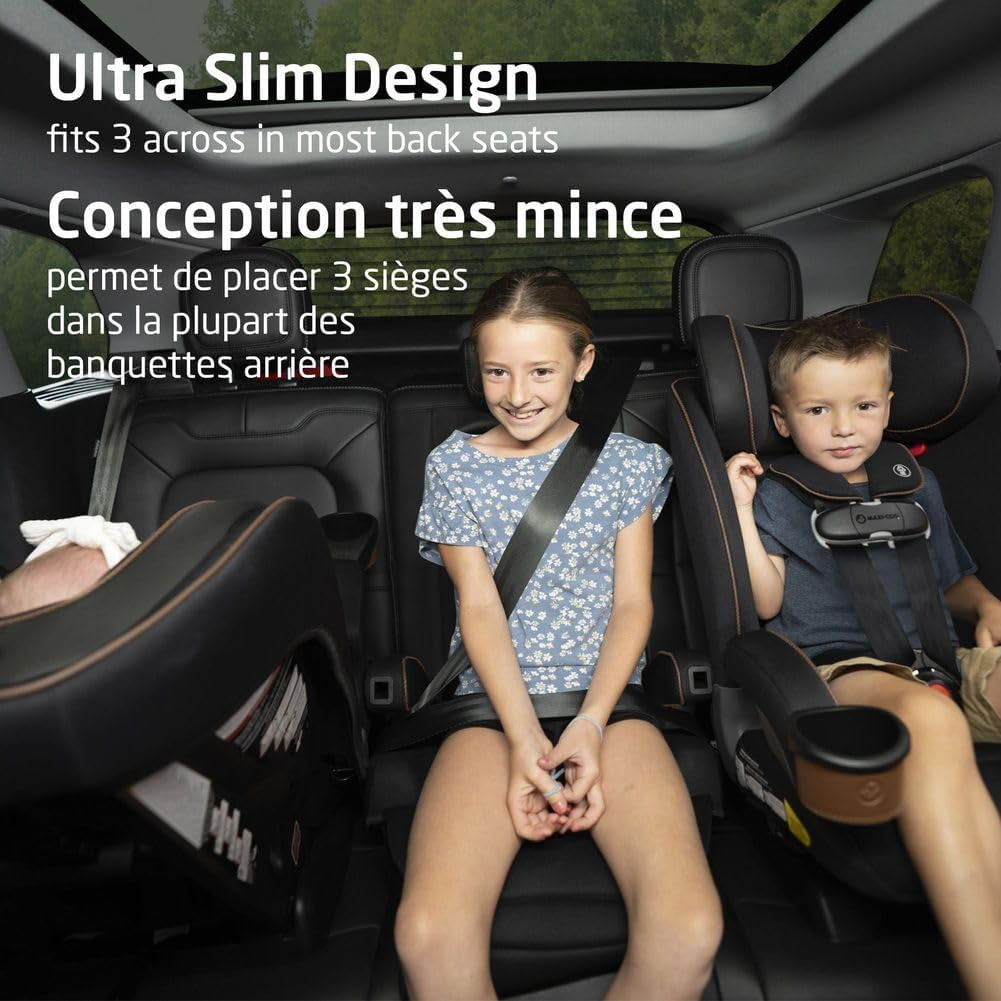 Kani 4-In-1 Car Seat, Convertible from Infant to Toddler (1.8-18 Kg), Ultra Slim, Washable Seat Cover, Designer Black