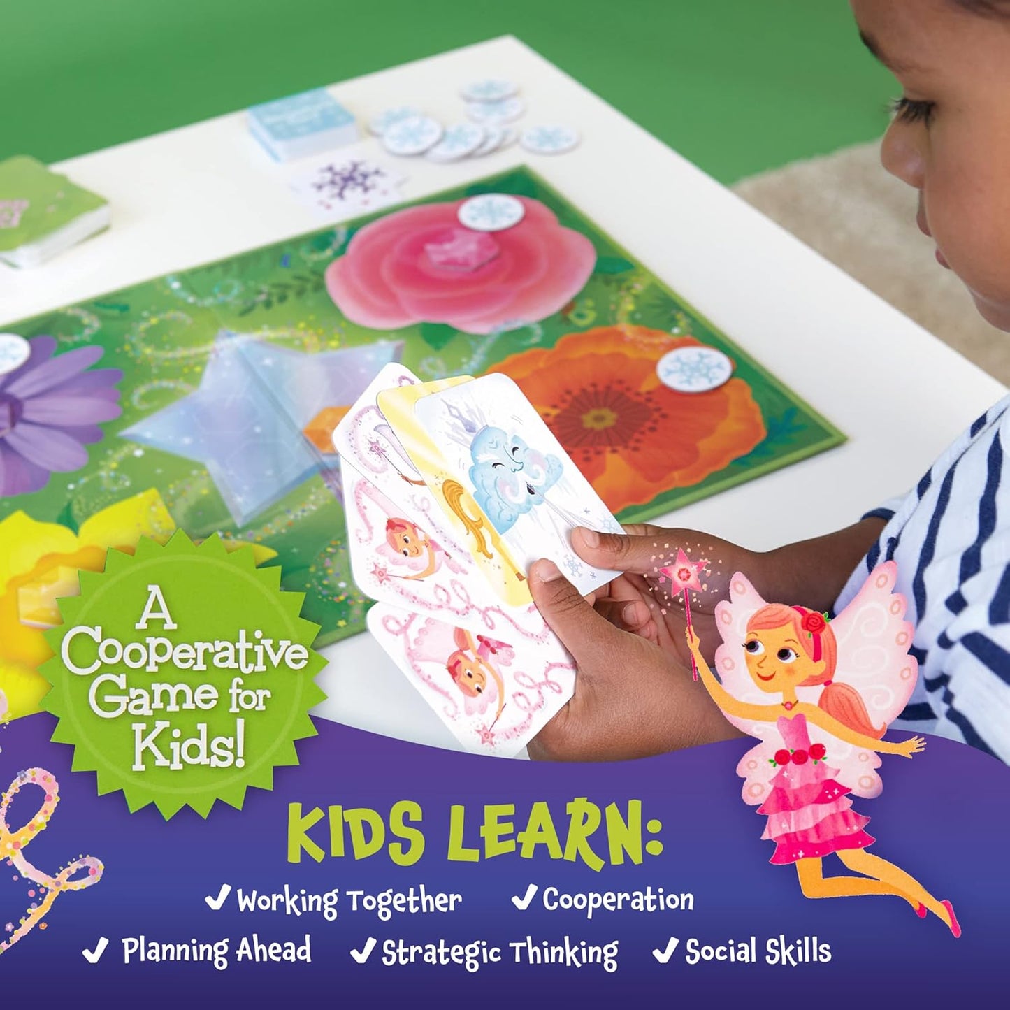 the Fairy Match Game, an Enchanting Board Game for 2-6 Kids Ages 5+