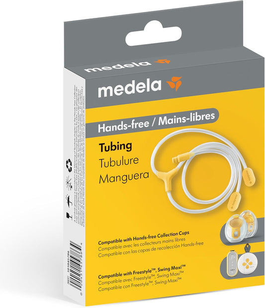 Replacement Tubing for Hands-Free Collection Cups, Designed for Freestyle Hands-Free, Freestyle Flex & Swing Maxi Breast Pump, Authentic Spare Parts, Clear, 1 Set