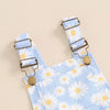 Floral Print Children Girls Overall Casual Summer Daisy Print Sleeveless Kids Shorts Romper Jumpsuit for Newborn Toddler Clothes