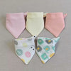 5Pcs/Lot Baby Bibs Triangle Double Cotton Bibs Cartoon Print Saliva Towel Baby Boys Girls Feeding Apron Cotton Bandana Bibs