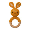 BPA Free Baby Wooden Teether Crochet Cartoon Baby Rattle Toys Wooden Ring Rodent Toys Mobile Gym Kids Newborn Educational Toys