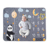 1 Set Baby Monthly Record Growth Milestone Blanket Newborn Photography Props Accessories Creative Cartoon Bear Printing