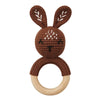 BPA Free Baby Wooden Teether Crochet Cartoon Baby Rattle Toys Wooden Ring Rodent Toys Mobile Gym Kids Newborn Educational Toys
