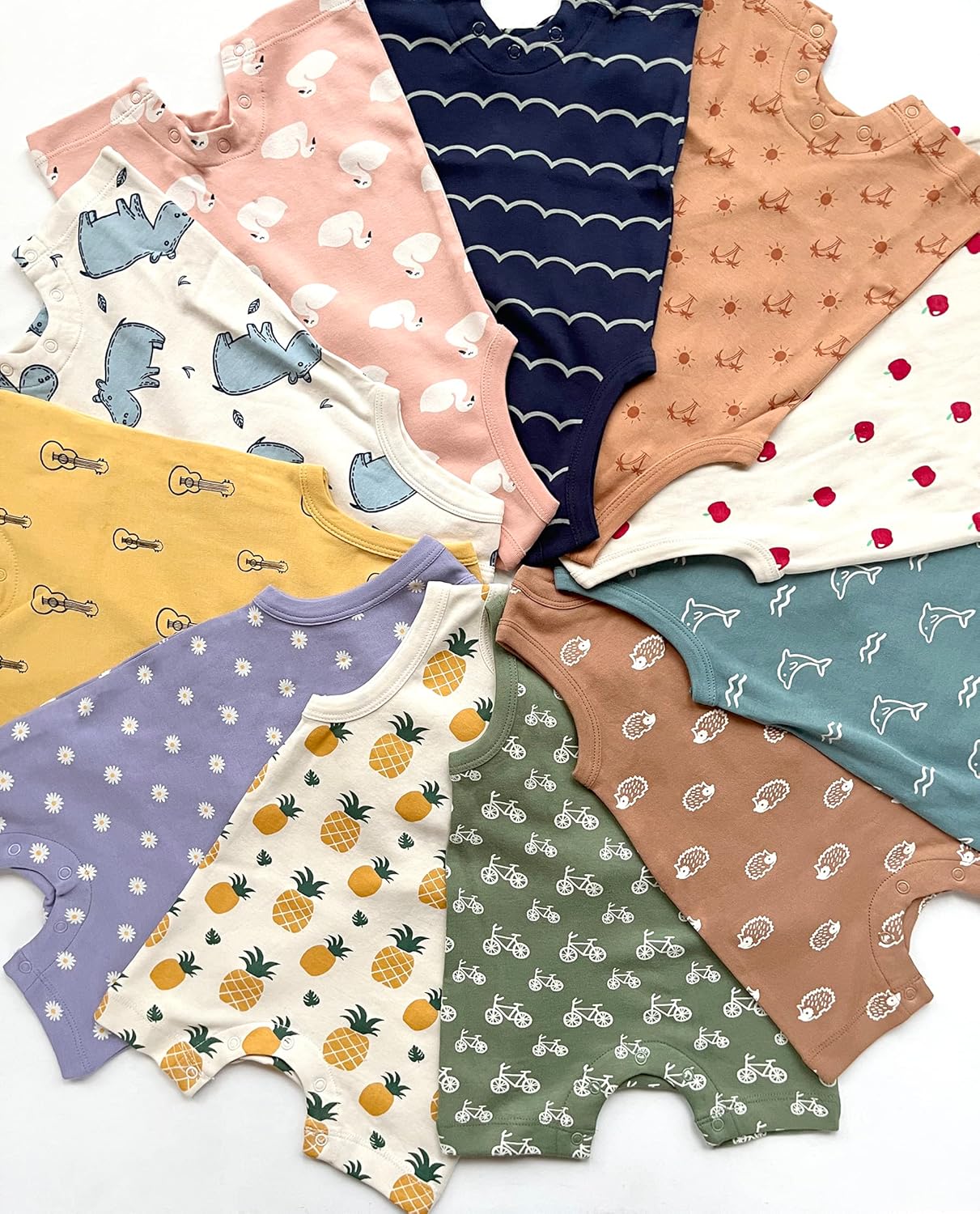 Organic Tank Rompers - Signature Prints