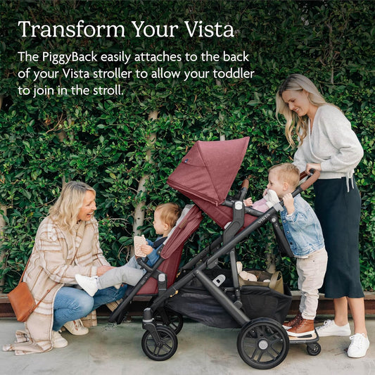Piggyback Ride-Along Board for Vista, Vista V2, and Vista V3 Strollers/Quick Attachment for Children to Stand + Stroll / 55 Lbs. Weight Capacity