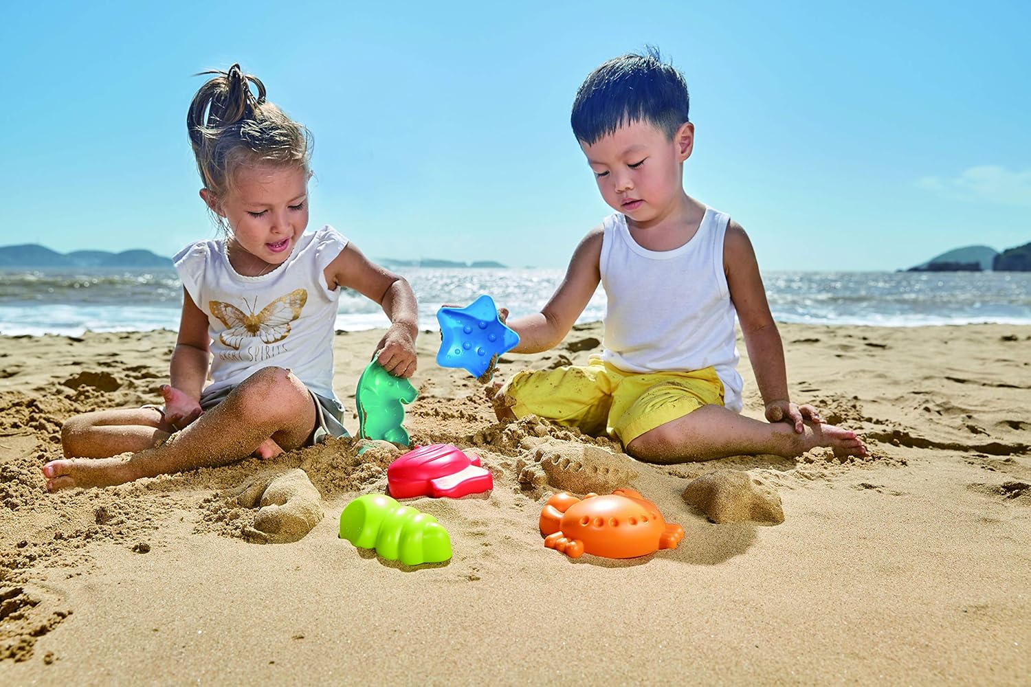 Sea Creatures Sand and Beach Toy Set Toys, Multicolor