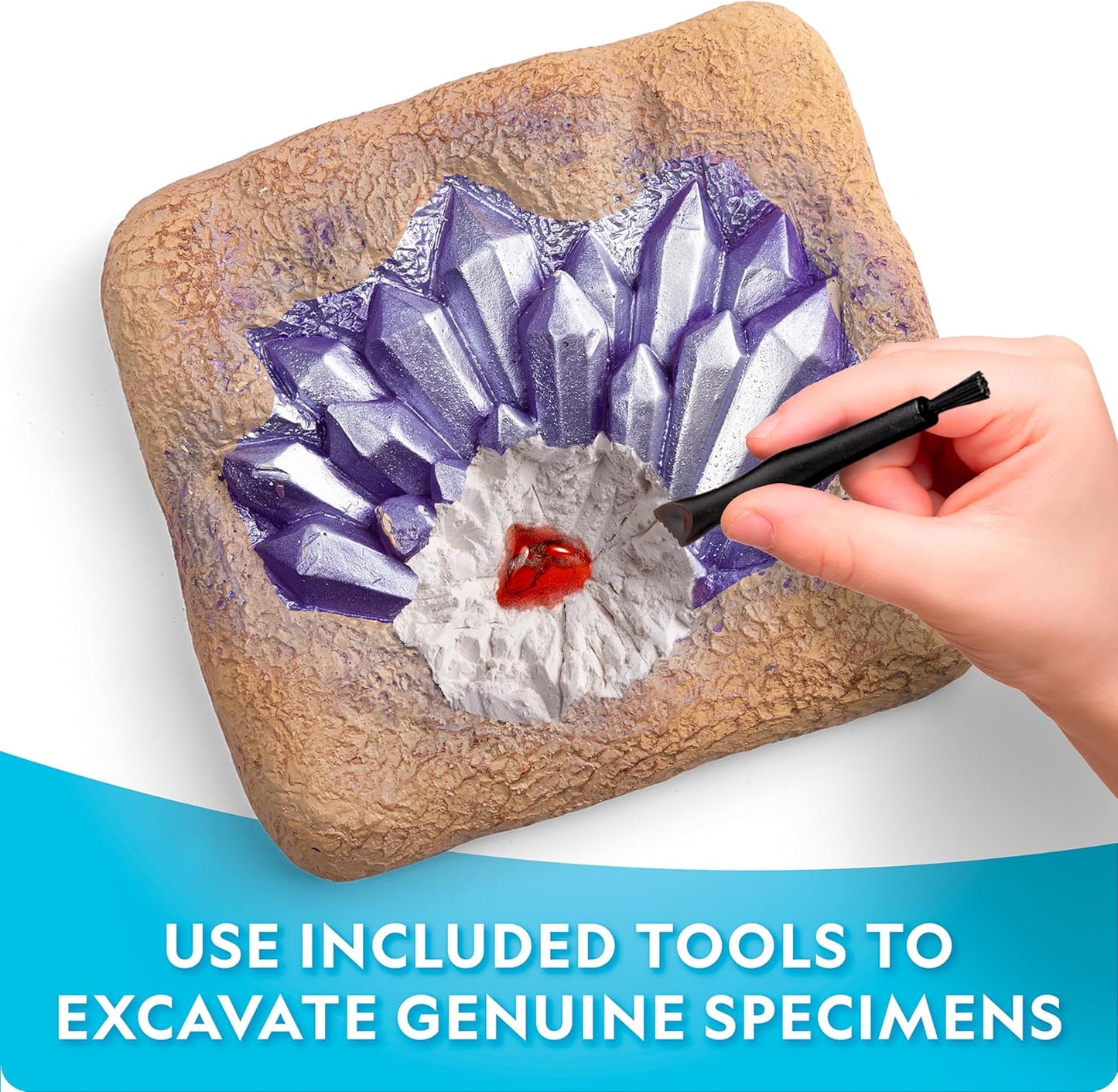 National Geographic Mega Gemstone Dig Kit – Dig up 15 Real Gems, STEM Science & Educational Toys Make Great Kids Activities