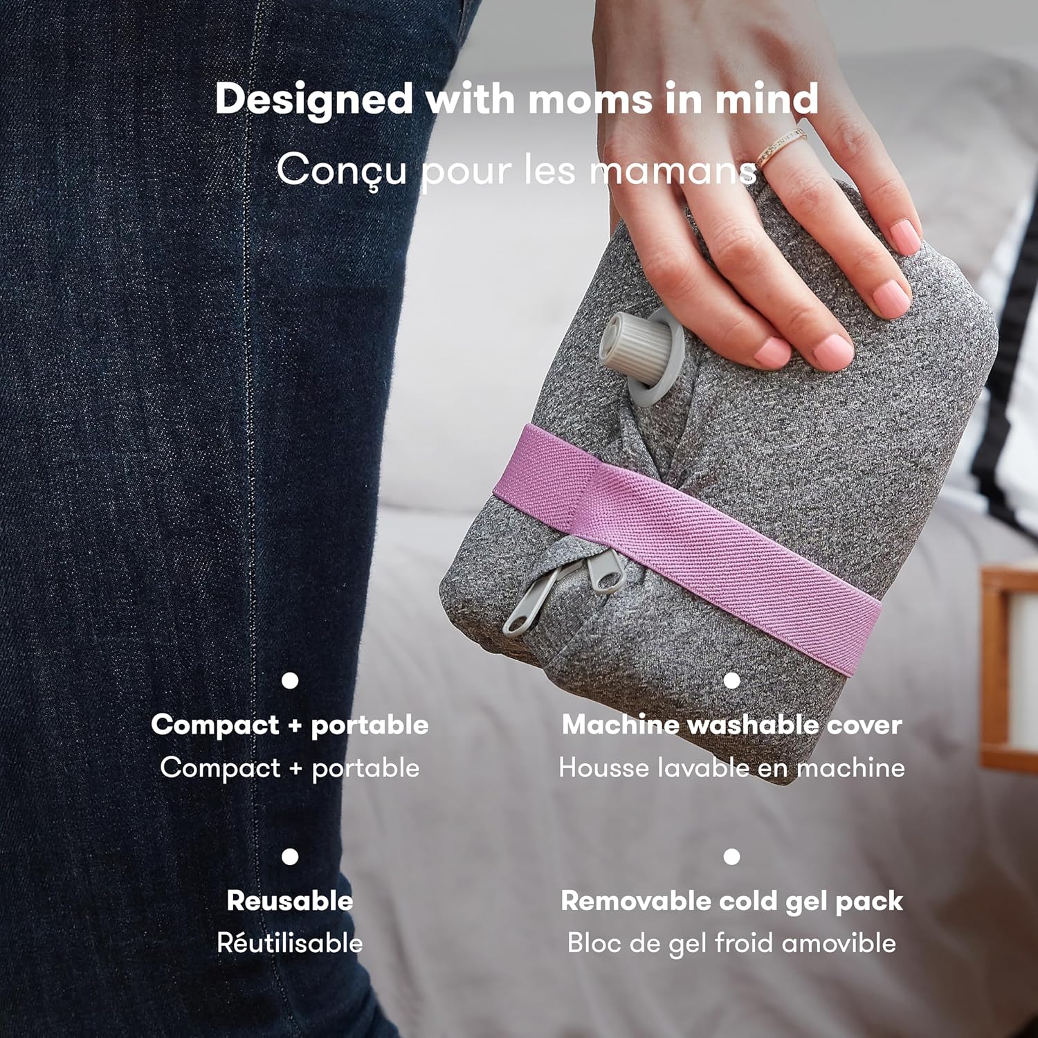 Frida Mom Donut Pillow Perineal Comfort Cushion with Cold Pack for Pain Relief, Postpartum Essentials
