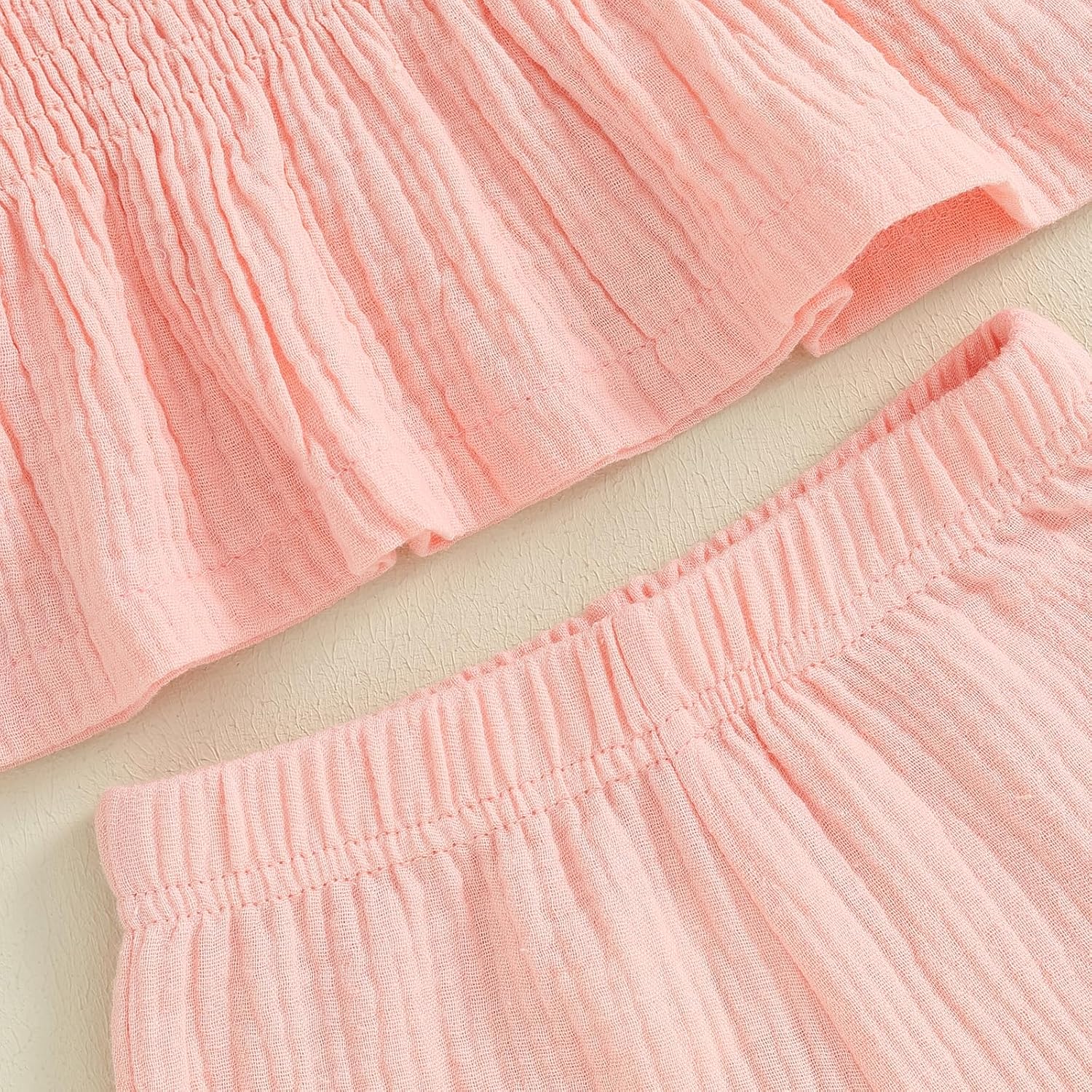 Toddler Baby Girls' 2Pcs Outfits Solid Color Sleeveless Tunic Top Boho Linen Pants Set Girls Summer Clothes
