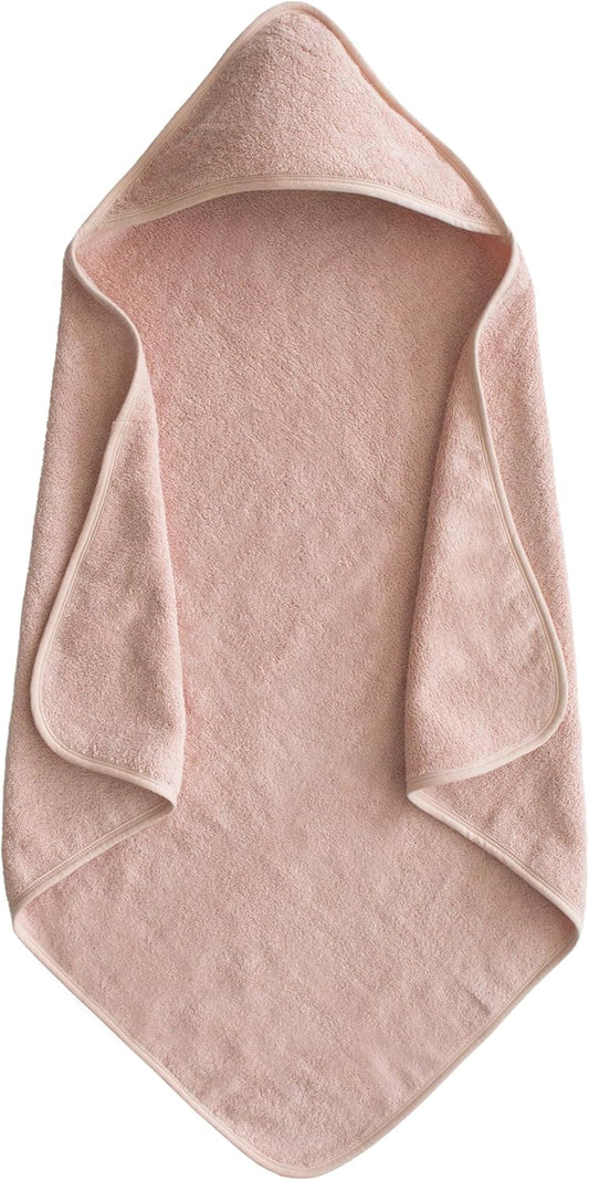 Hooded Towel | Unisex Hooded Towel for Babies & Toddlers | Material: 100% Organic Cotton | 77.5X77.5Cm | Machine Washable | Absorbent and Durable Fabric (Blush)
