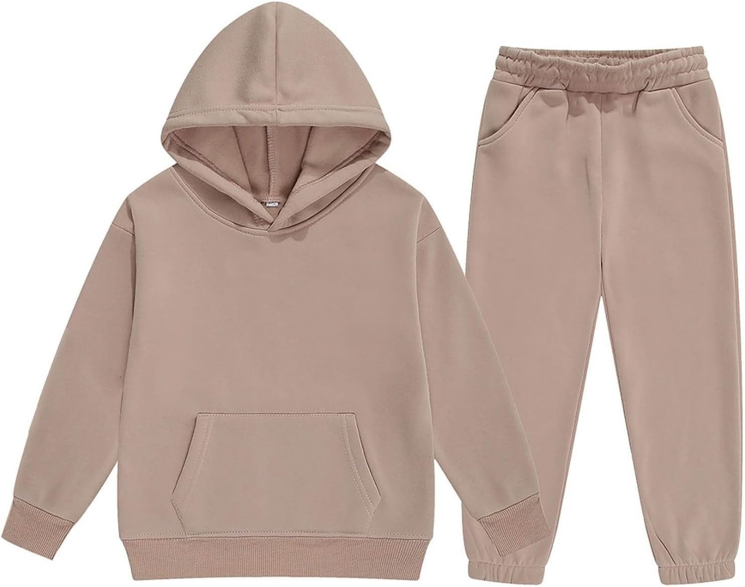 Toddler Kids Sweatsuit Girls Boys 2 Piece Tracksuit Jogging Outfits Set Hooded Sweatshirt and Jogger Sweatpants Clothing Sets