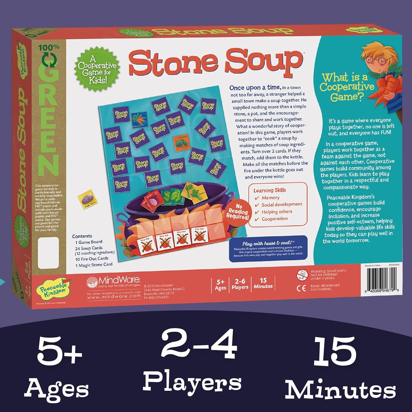 Stone Soup Cooperative Memory Board Game for Toddlers & Kids 5+ - Educational Matching Game Develops Problem Solving & Social Skills
