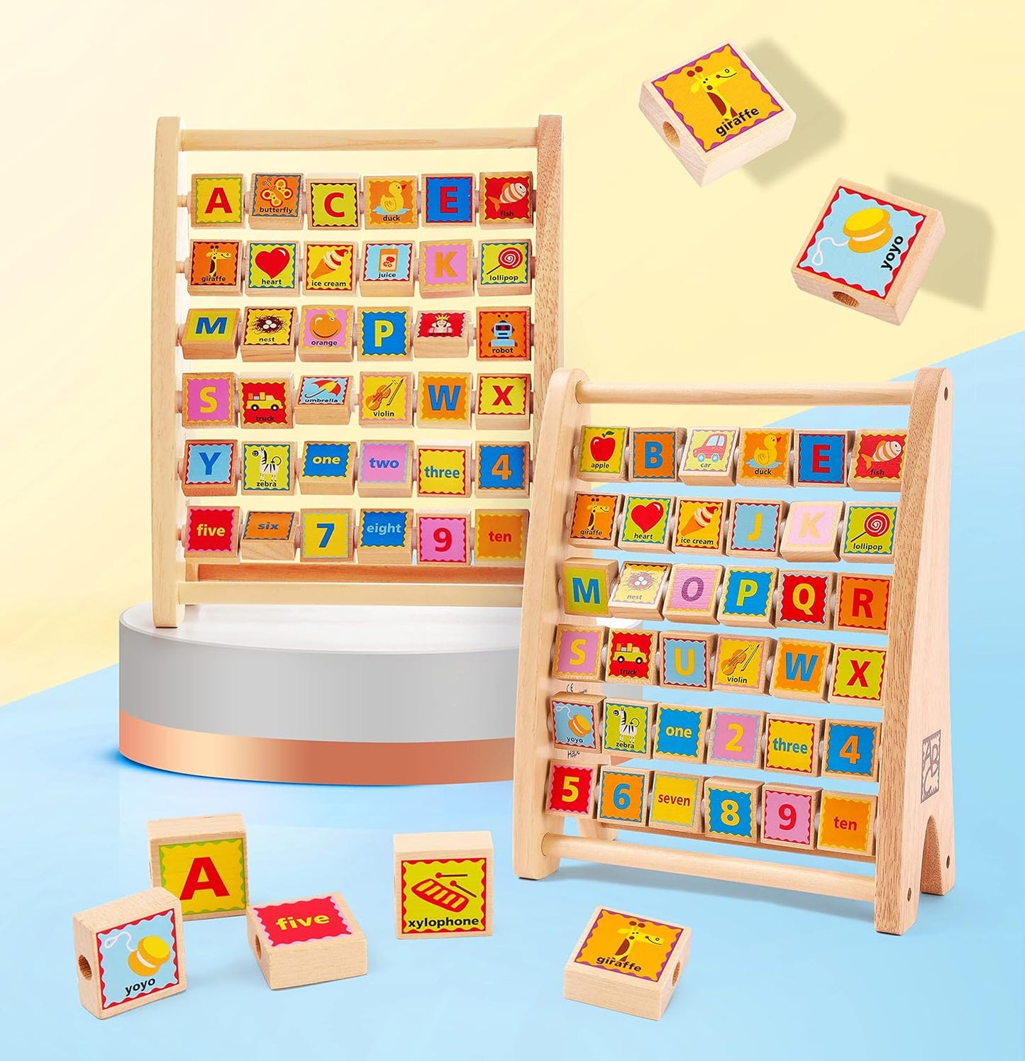 Alphabet Abascus Wooden Counting Toy