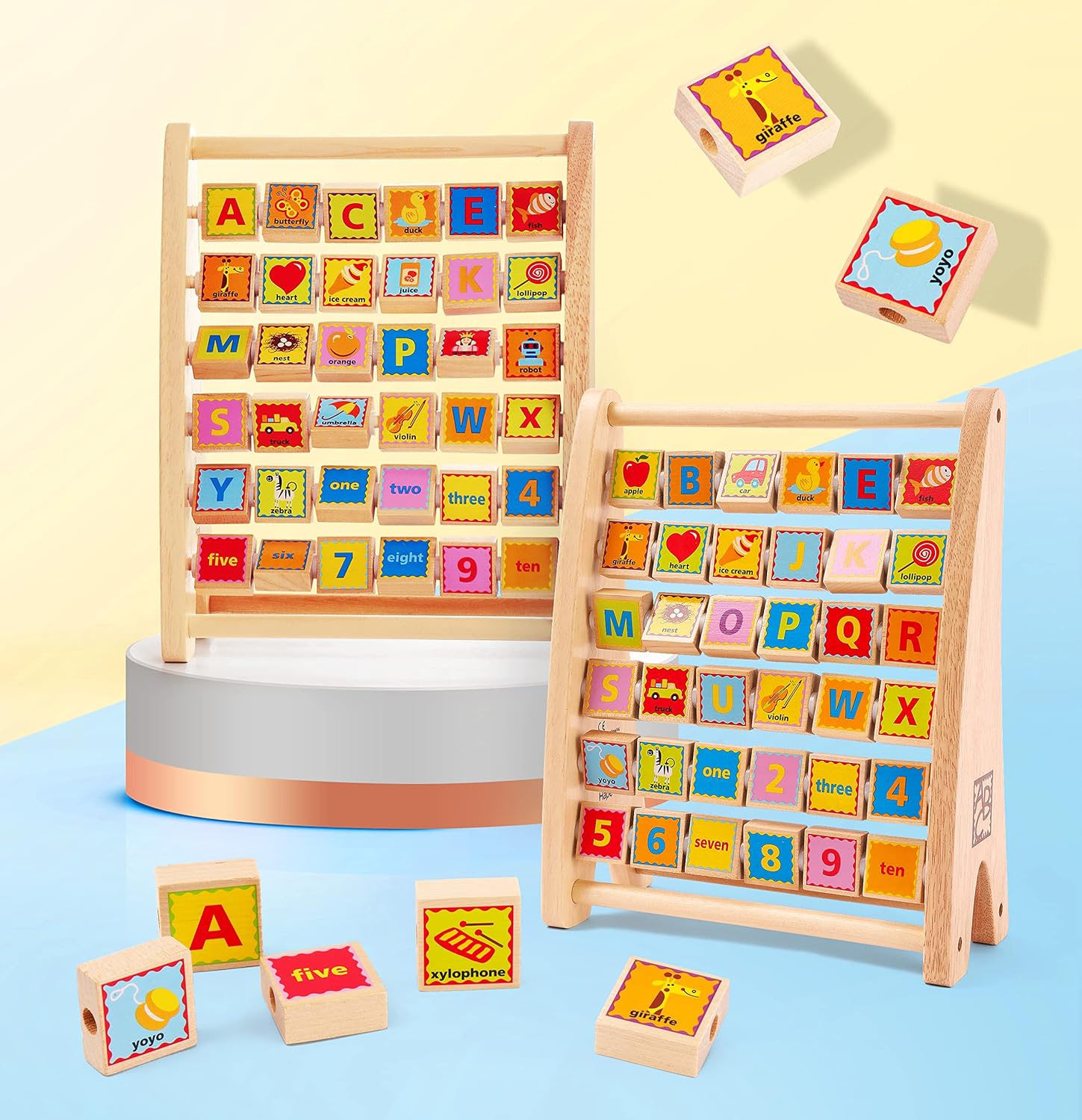 Alphabet Abascus Wooden Counting Toy