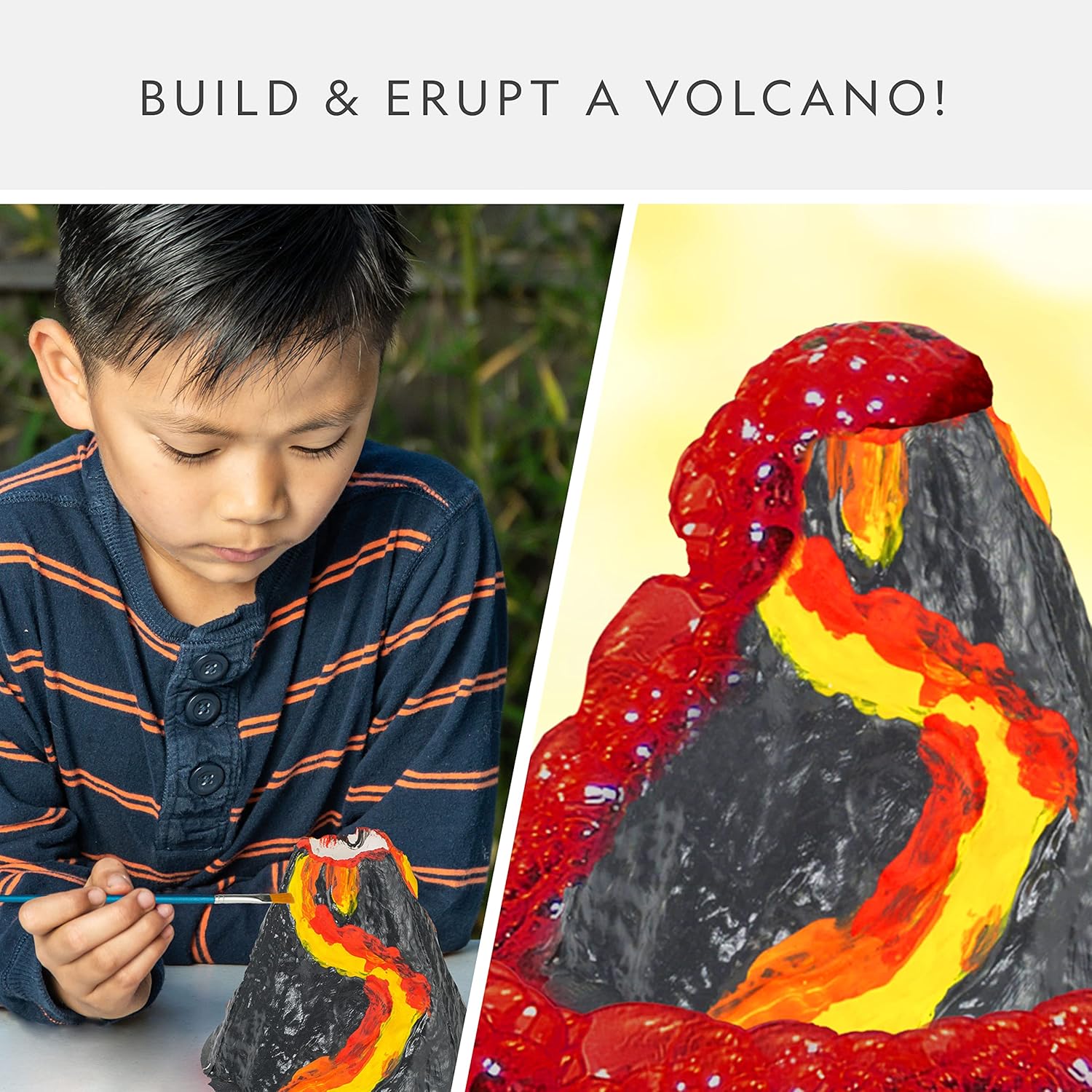 NATIONAL GEOGRAPHIC Earth Science Kit - Science Experiments & STEM Activities for Kids, Crystal Growing, Build a Volcano, Gemstone Dig Brick & Rock Collection, Geology Kit for Kids