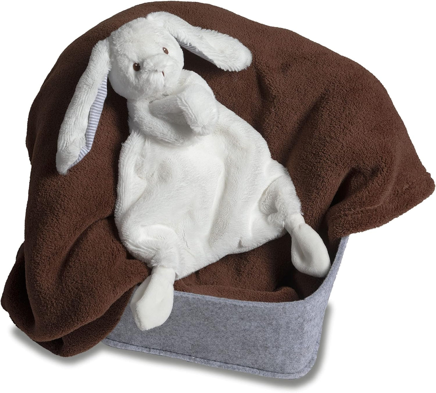 - Silky Bunny Lovey Plush Toy Animal - White 13"