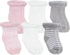 6-Pack Terry Newborn Socks - Pink/Grey
