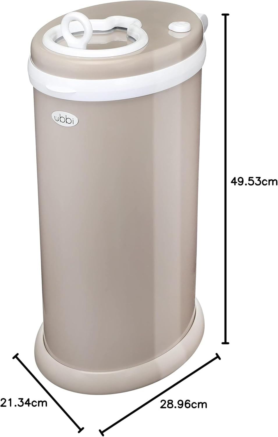 Steel Odor Locking, No Special Bag Required Money Saving, Awards-Winning, Modern Design Registry Must-Have Diaper Pail, Taupe