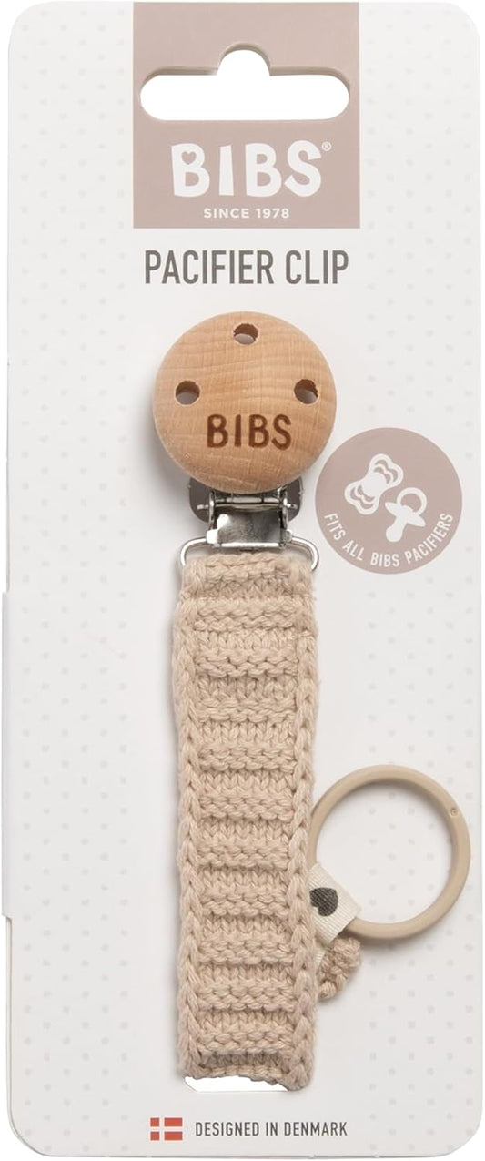 Pacifier Clip Knitted - Vanilla