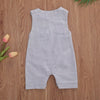 2020 Baby Summer Clothing Newborn Baby Boys Buttons Striped Romper Fashion Sleeveless Romper Cotton Linen Jumpsuit