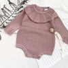 Baby Girls Romper Autumn New Born Baby Knitted Romper Ruffle Long Sleeve Newborn Baby Clothes Infant Baby Jumpsuits Girl Overall