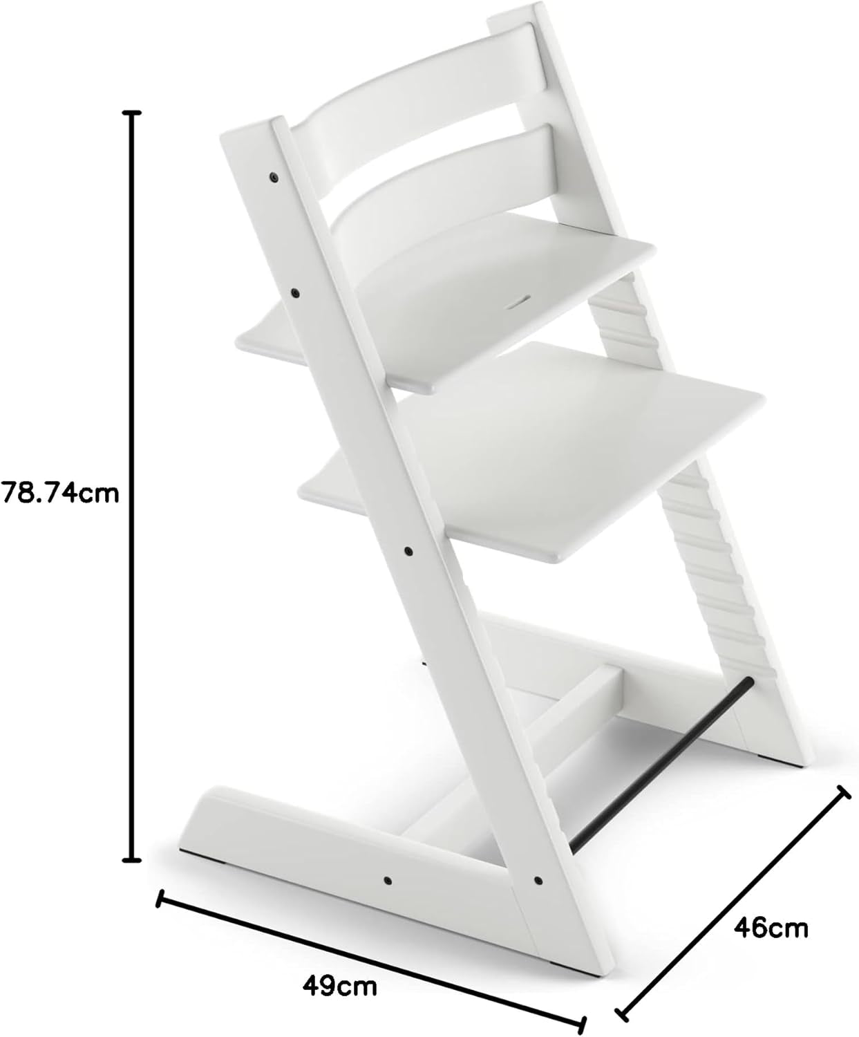 Tripp Trapp Chair from , White - Adjustable, Convertible Chair for Toddlers, Children & Adults - Convenient, Comfortable & Ergonomic - Classic Design