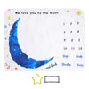 1 Set Baby Monthly Record Growth Milestone Blanket Newborn Photography Props Accessories Creative Cartoon Bear Printing