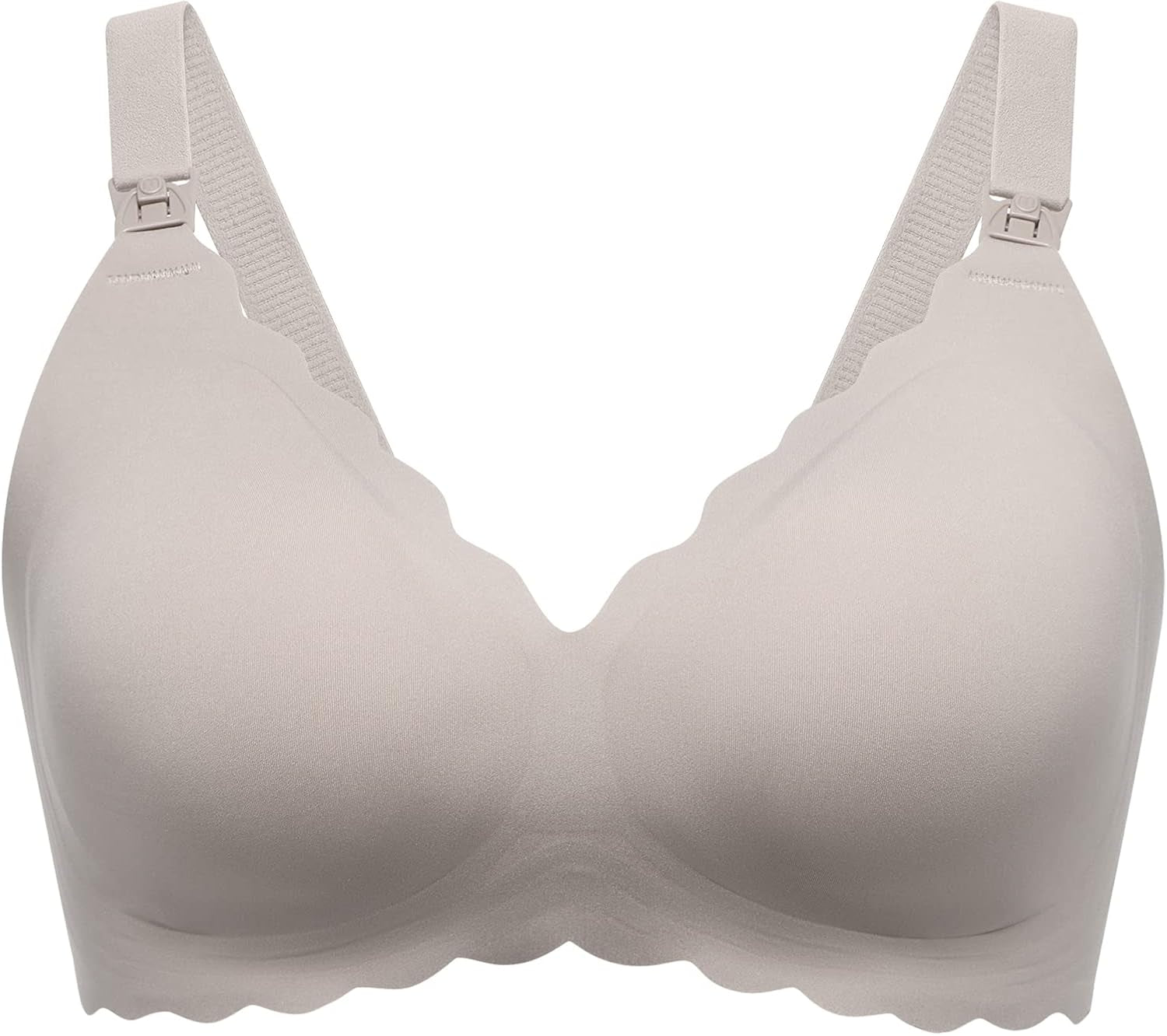 Nursing Bras for Breastfeeding, Jelly Strip Support Comfort Maternity Bra, Seamless Soft Wirefree Pregnancy Bra