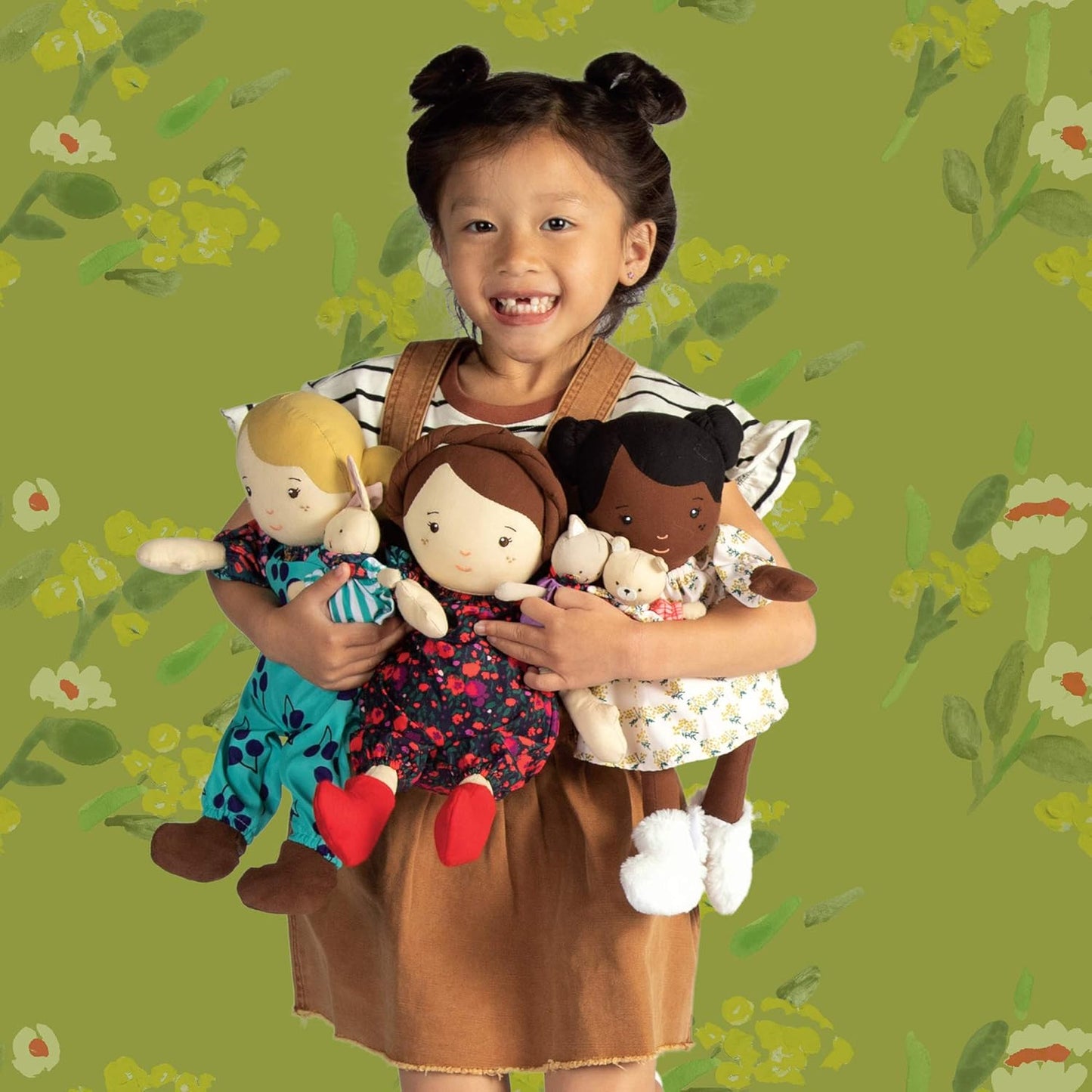 Playdate Friends Ollie Machine Washable and Dryer Safe 14 Inch Doll with Companion Stuffed Animal