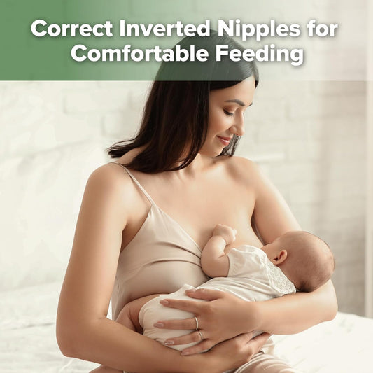 Silicone Nipple Corrector for Flat, Short or Inverted Nipples, Inverted Nipple Corrector for Breastfeeding with 22Mm Inner Diameter and Portable Storage Case