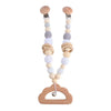 OOTDTY Crochet Elk Bunny Rattle Toys Wooden Baby Pram Clip Baby Gym Stroller Hanging Pendant Newborn Crib Mobile Rattle Toys