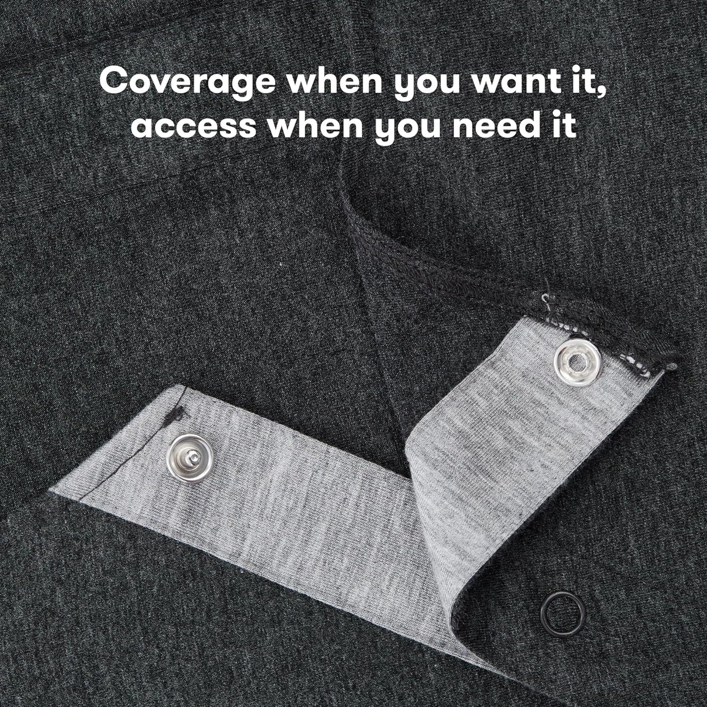 Labor and Delivery Gown by | Easy-Snap, Tagless, Skin-To-Skin Access for Nursing and Full Coverage in the Back