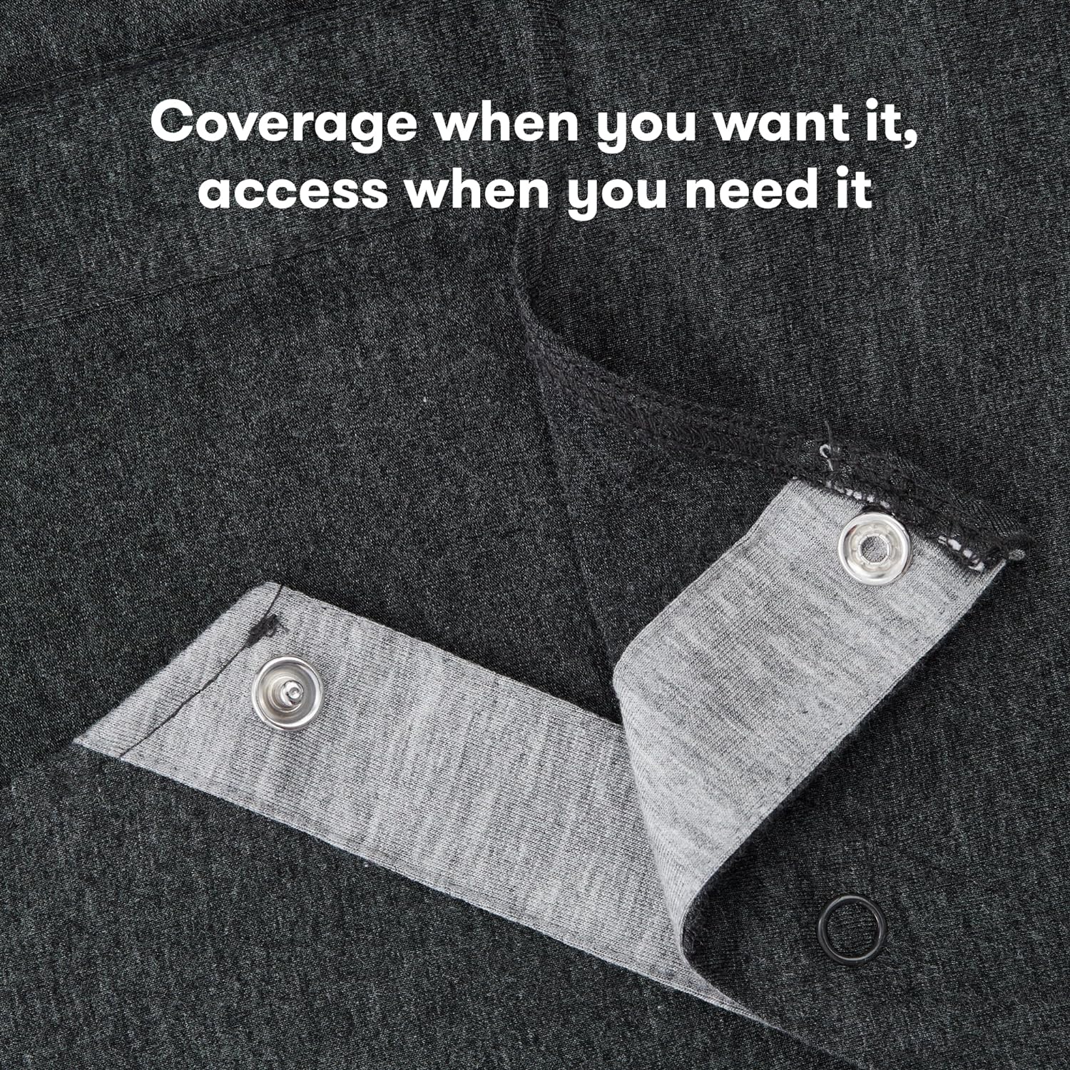Labor and Delivery Gown by | Easy-Snap, Tagless, Skin-To-Skin Access for Nursing and Full Coverage in the Back