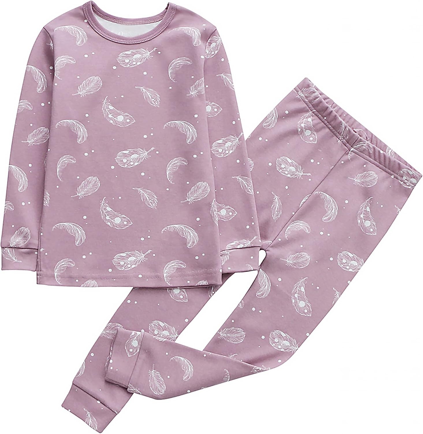 100% Organic Cotton Baby Long Sleeve Pajama Sets,Toddler Boy Girl 2-Piece Sleepwear