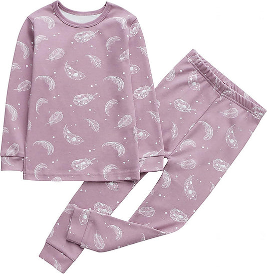 100% Organic Cotton Baby Long Sleeve Pajama Sets,Toddler Boy Girl 2-Piece Sleepwear