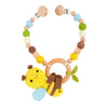 OOTDTY Crochet Elk Bunny Rattle Toys Wooden Baby Pram Clip Baby Gym Stroller Hanging Pendant Newborn Crib Mobile Rattle Toys