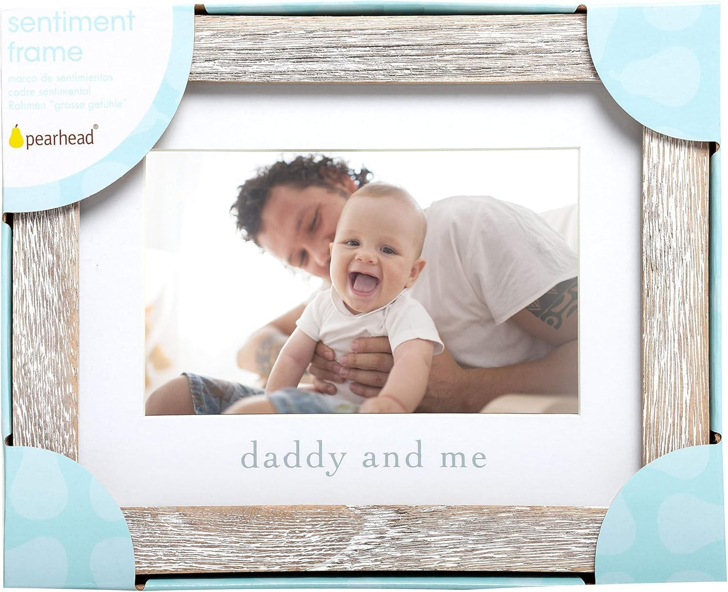 Daddy & Me Baby Picture Frame, Gender-Neutral Dad & Baby Frame, Nursery Decor, 4" X 6" Photo Insert, Wood