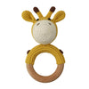 BPA Free Baby Wooden Teether Crochet Cartoon Baby Rattle Toys Wooden Ring Rodent Toys Mobile Gym Kids Newborn Educational Toys