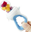 3 Pack Baby Feeder Fresh Fruit Food Feeder with 3 Different Size Silicone Pouch and 1 Pacifier Clips, Training Massaging Teether