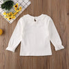 2019 Baby Spring Autumn Clothing Toddler Kid Baby Girl Long Sleeve T-Shirt Ruffle Blouse Warm Tops Pullovers Solid Outfit 1-7T