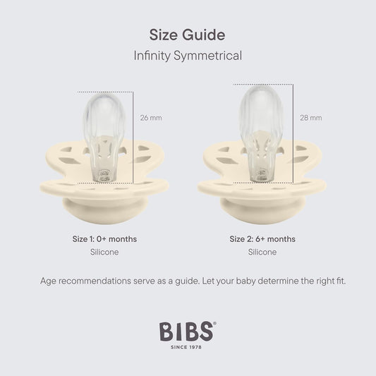 Pacifiers - Infinity Collection with Symmetrical Nipple| Bpa-Free Baby Pacifier | Made in Denmark | Set of 2 Blossom/Dusky Lilac Color Premium Soothers | Size 0-6 Months