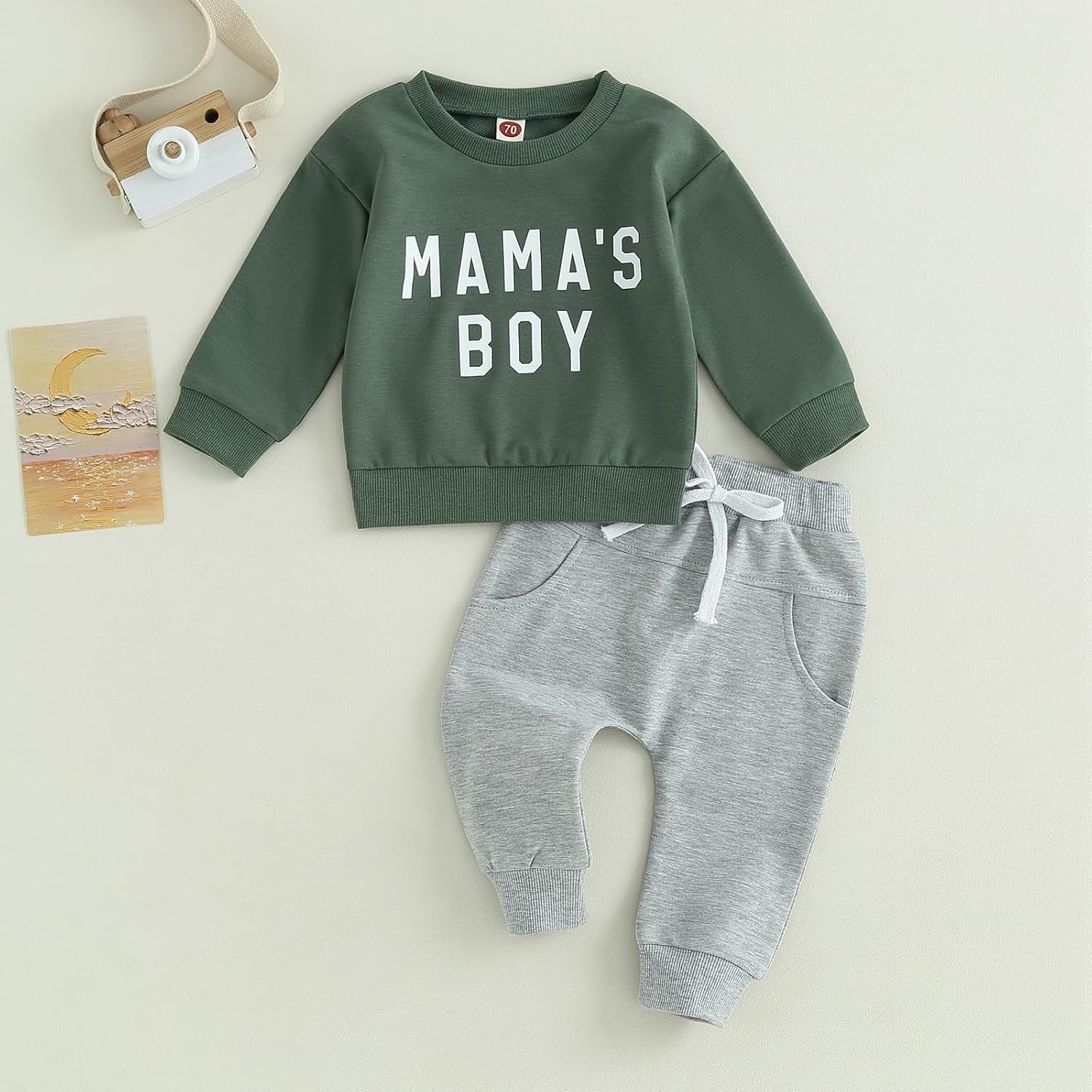 Infant Baby Boy Pants Set 2PCS Cotton Soft Long Sleeve Sweatshirts Long Pants Boys Fall Winter Outfit