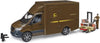 02678 MB Sprinter UPS with Driver & Accessories, Brown/Red