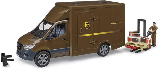 02678 MB Sprinter UPS with Driver & Accessories, Brown/Red