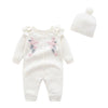 Autumn Newborn Girl Boy Knitted Jumpsuits Outfits Baby Rompers Caps Clothes Sets Winter Long Sleeve Toddler Infant Overalls 2Pcs