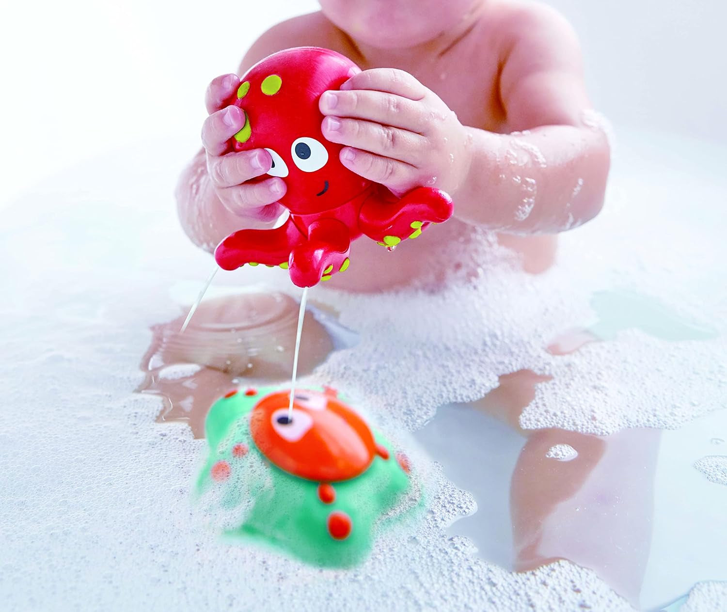 Ocean Floor Squirters | Colorful Baby & Toddler Bath Toys, Colorful Baby & Toddler Bath Toys, Silicone and Non-Toxic Set, Water Spouting and Suction, Octopus & Starfish