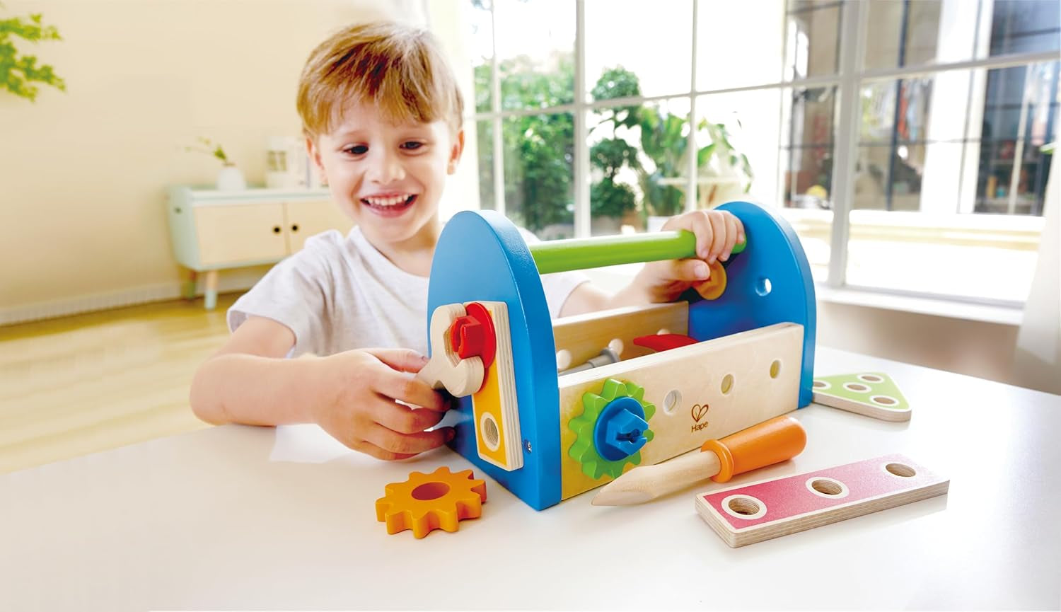 Fix It Kid'S Wooden Tool Box and Accessory Play Set